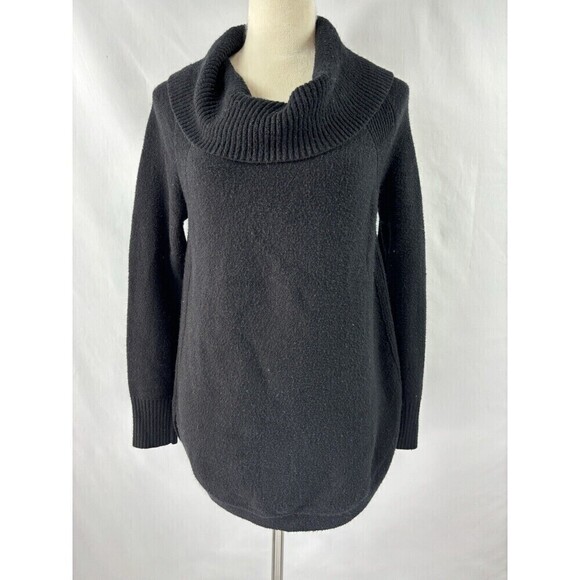 Moth Anthropologie Georgia Sweater Black Medium Pullover Cowl Neck Tunic - Picture 10 of 10